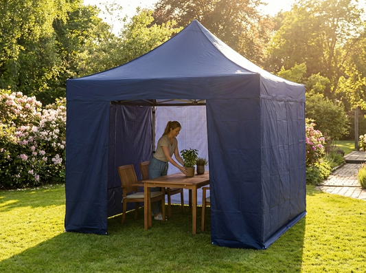 Pop up gazebo 3x3 m dark blue with aluminium frame for outdoor events - product detail