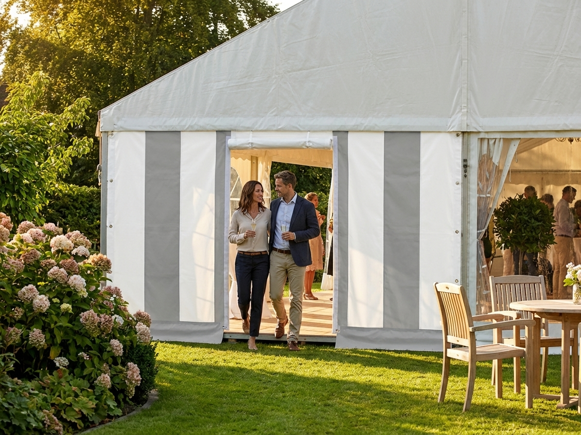 Endwall PLUS 4m White/Grey polyethylene tarpaulin - view 3