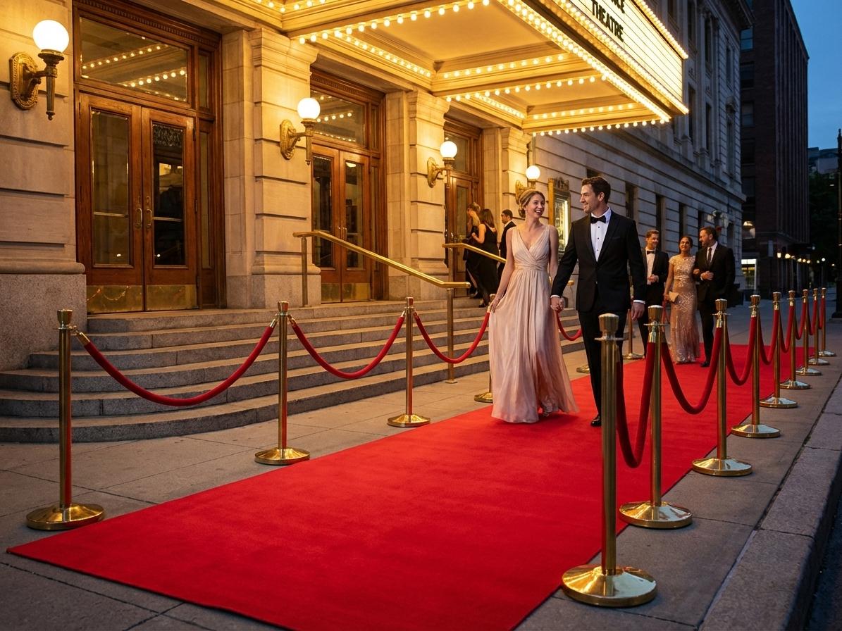 Red carpet runner for events, 2x6 metres, polyester