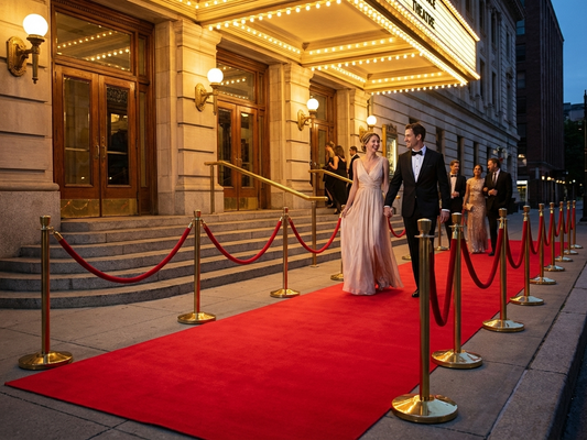 Red carpet runner for events, 2x6 metres, polyester