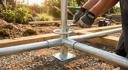 Galvanised steel ground bar connector for industrial use - view 3