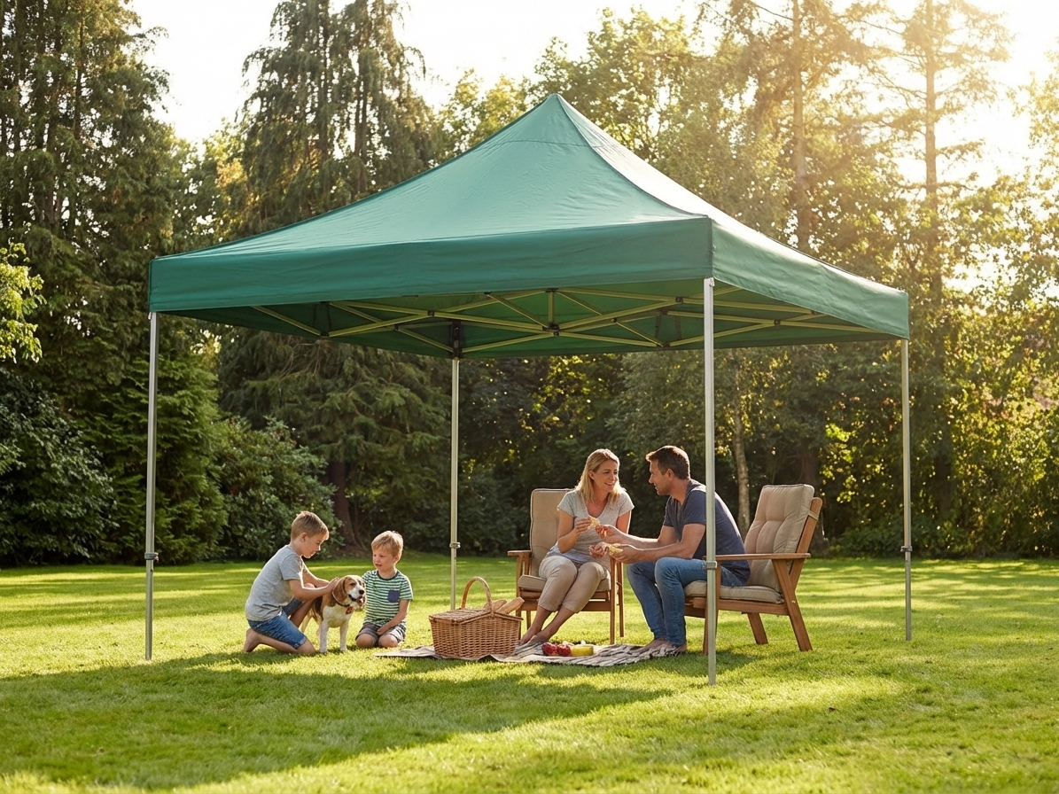Green Pop Up Gazebo 4x4m with Aluminium Frame - product detail
