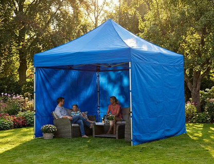 Blue sidewall for FleXtents 3m, durable and waterproof