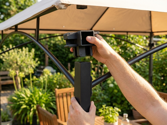 Black plastic top fitting for indoor use - product detail