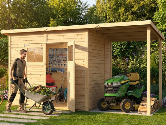 Wooden garden shed made from Nordic Spruce - product detail