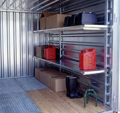 Steel shelf bracket for indoor storage