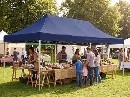 Pop-up gazebo 3x6 m dark blue with aluminium frame - view 3