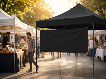 White gazebo banner in 3x1 metre size made from Decotex polyester - view 3