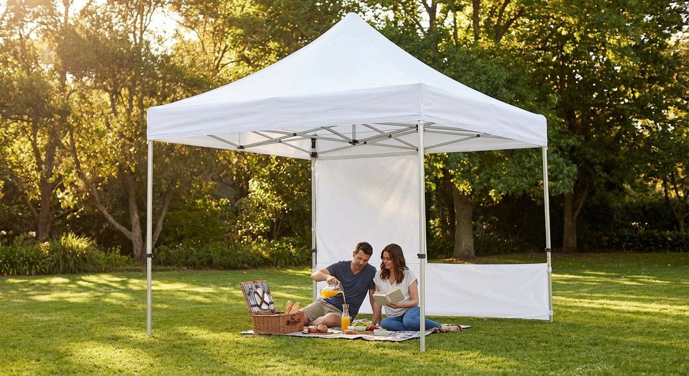 White pop up gazebo 3x3m for outdoor events, flame retardant - view 3