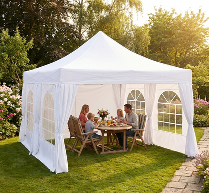 White Pop Up Gazebo 4x6 m with Aluminium Frame - product detail