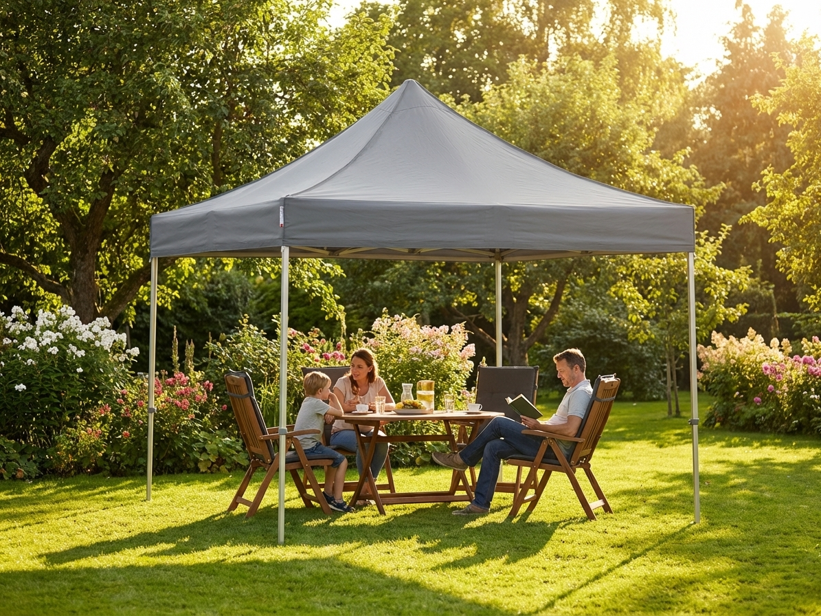 Grey pop up gazebo with aluminium frame, 3x3 m, for outdoor use - view 3