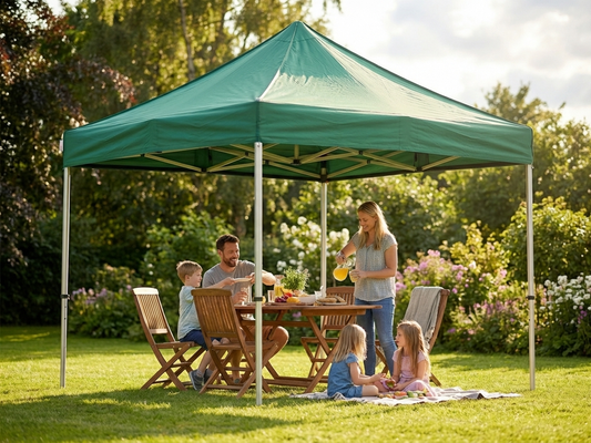 Pop Up Gazebo 3x3 m Green with Aluminium Frame for Outdoor Events - product detail