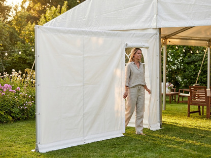 5m white endwall tarpaulin made from polyethylene for outdoor events - view 3