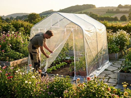 Polytunnel roof cover 2.4x2.4x2m transparent for greenhouses - product detail
