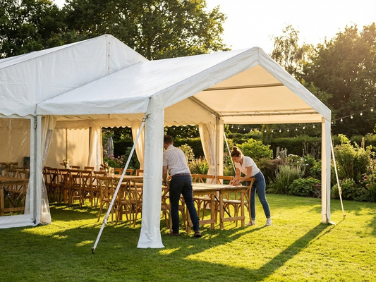 2m white marquee extension for events