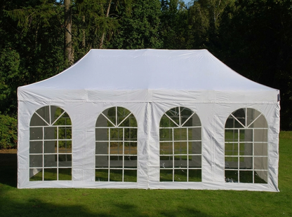 White pop-up gazebo 3x6m with steel frame for outdoor events - product detail