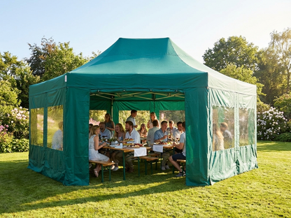 Pop Up Gazebo 4x6 m Green with Aluminium Frame