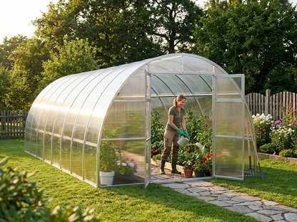 Durable Silver Polycarbonate Greenhouse for Domestic and Commercial Use - view 3