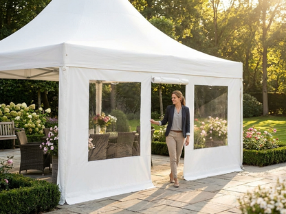 White PVC sidewall with door for PartyZone Pagodas - view 3