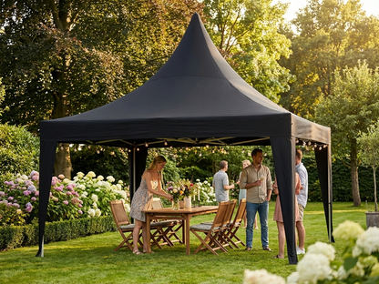 Pop Up Gazebo Roof Cover 3x6 m Black for Outdoor Events - view 3