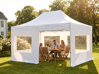White pop up gazebo with aluminium frame for outdoor events - view 3