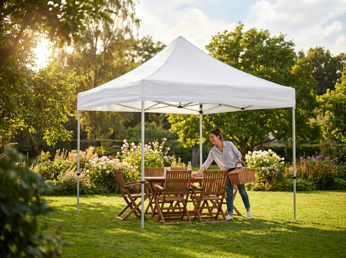 White Pop Up Gazebo with Aluminium Frame for Outdoor Events - view 3