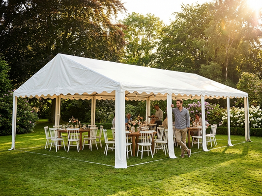 White PVC marquee roof cover for outdoor events