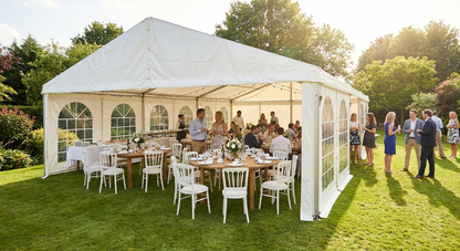 White PVC Marquee 6x12m Event Shelter