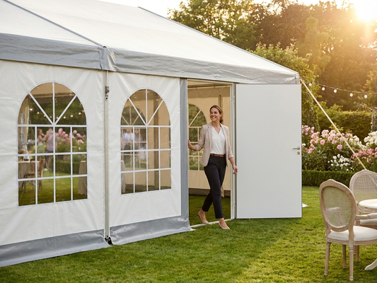 PVC Endwall with Large Window and Wide Door