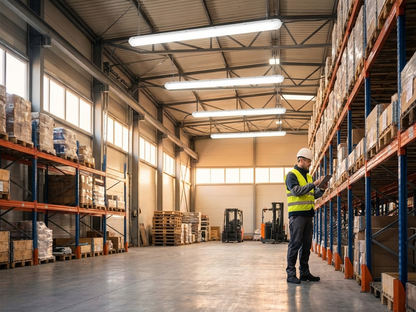 Industrial LED Fixture in White for warehouse and commercial use - view 3
