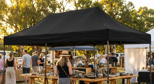 Black pop up gazebo roof cover 4x8m for outdoor events