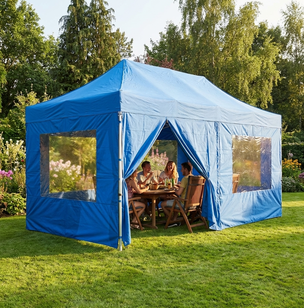 Blue sidewall kit for 4x8m gazebo - product detail