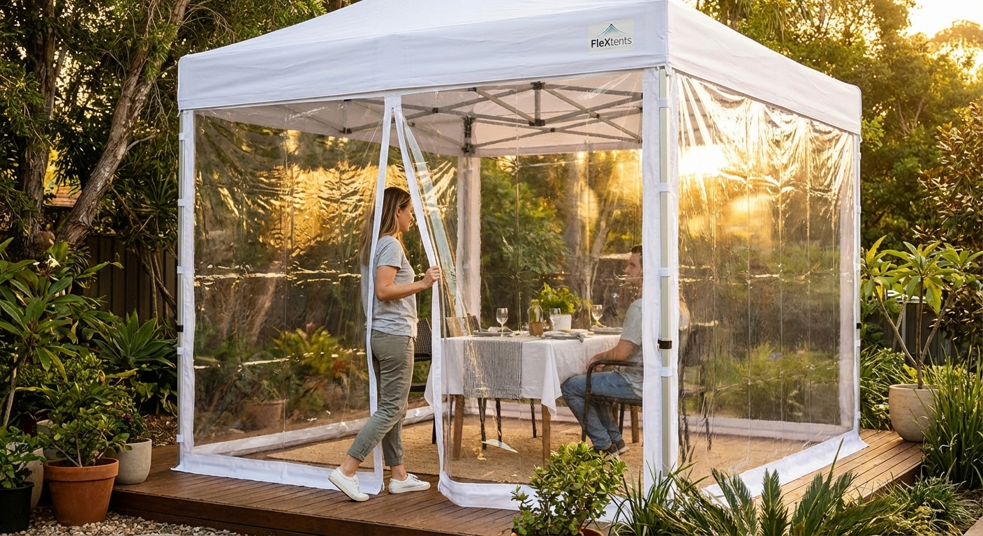 Clear PVC sidewall kit for 4x4 m gazebo - view 3