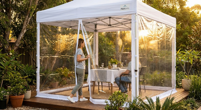 Clear PVC sidewall kit for 4x4 m gazebo - view 3