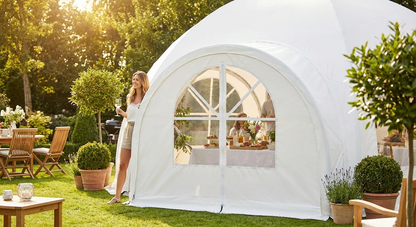 Dome Marquee Sidewall in White made from Strong PVC - view 3