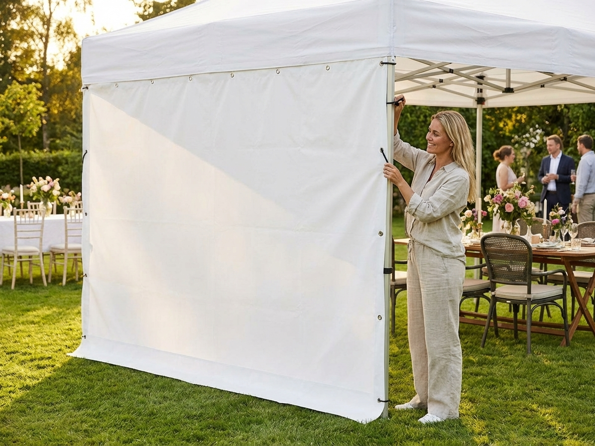 White PVC sidewall for marquee, durable and waterproof