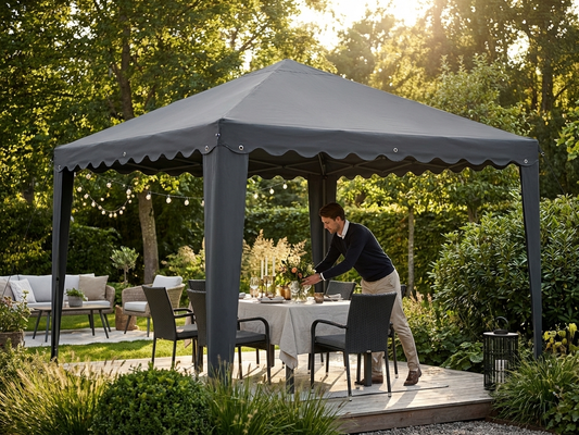 Dark Grey PVC/Polyester Marquee Roof Cover 3x3 m