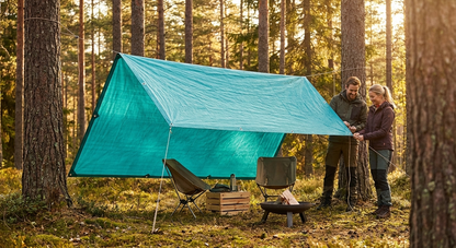 Green tarpaulin 8x12m, waterproof polyethylene cover