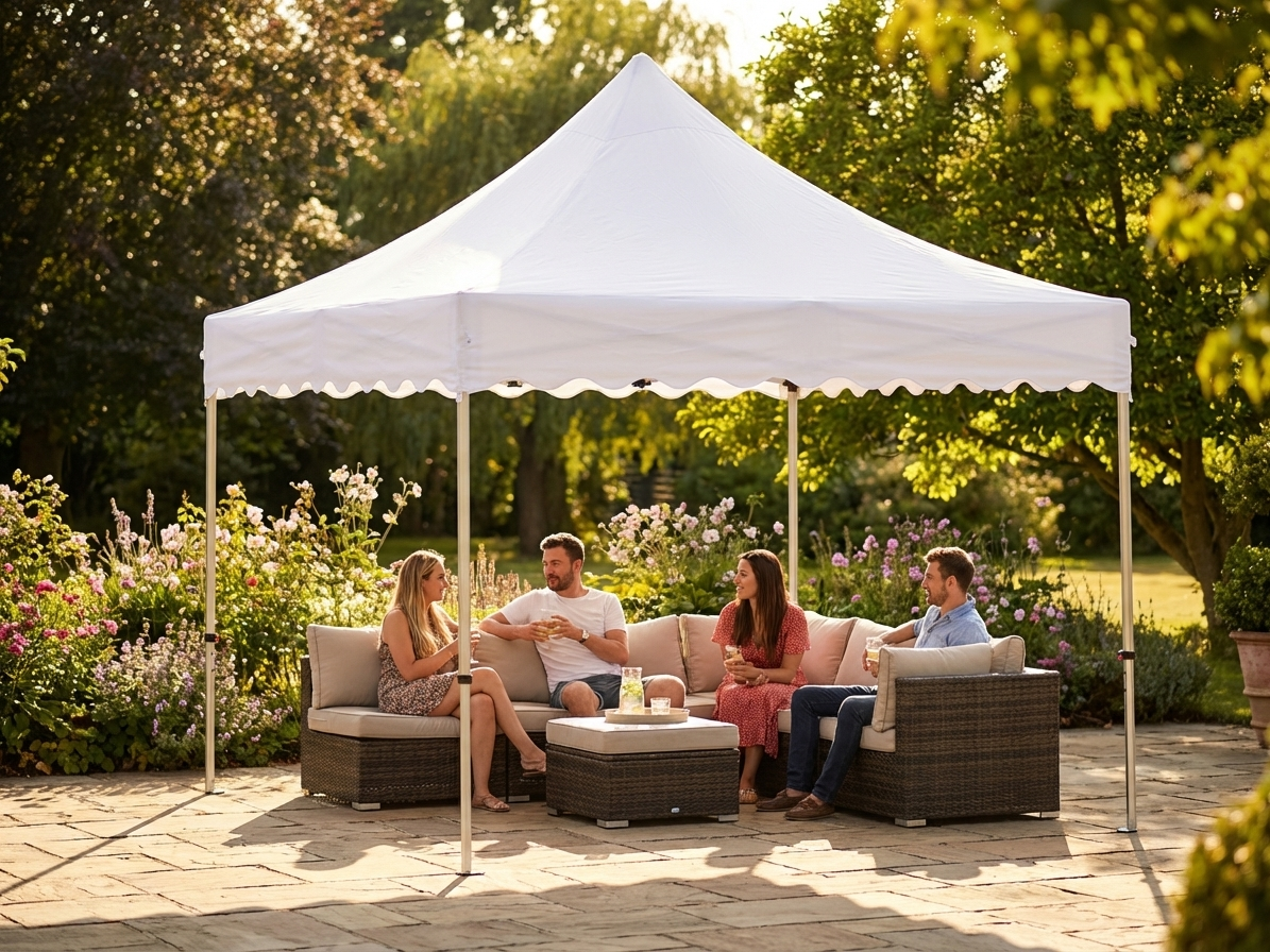 White gazebo roof cover 3x3m for outdoor use - view 3