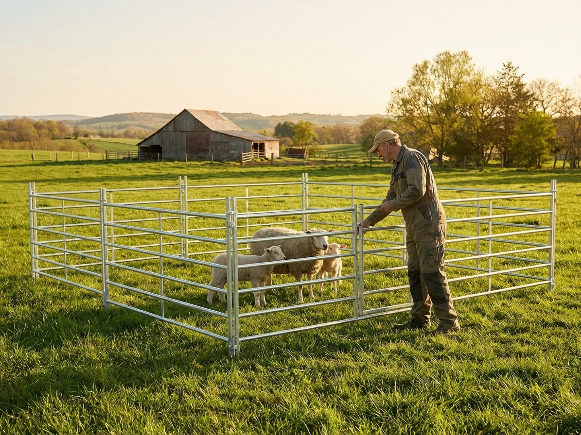 Silver animal enclosure made from galvanised steel - view 3
