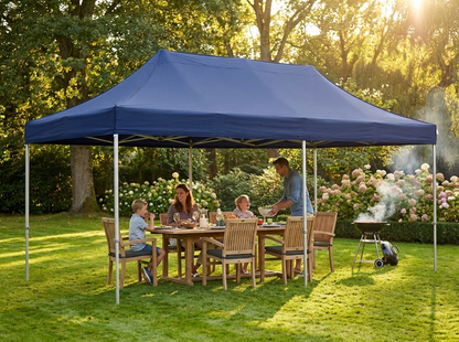 Dark blue pop-up gazebo with aluminium frame for outdoor events