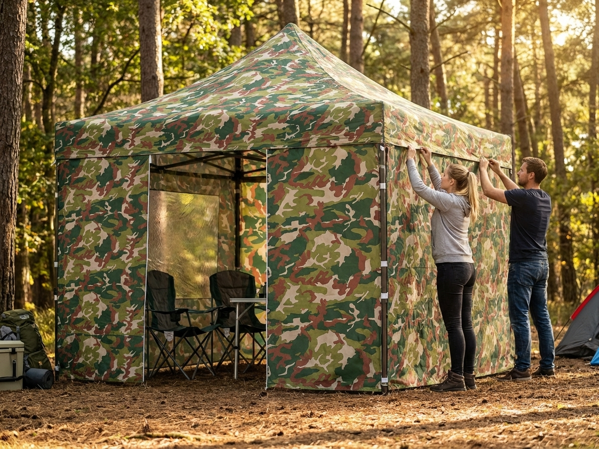 Camouflage Pop Up Gazebo Sidewall Kit, 4x4m, Outdoor Use
