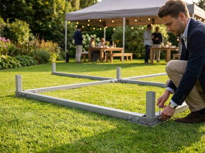 Steel ground bar for event tent, 4x4 m size - view 3