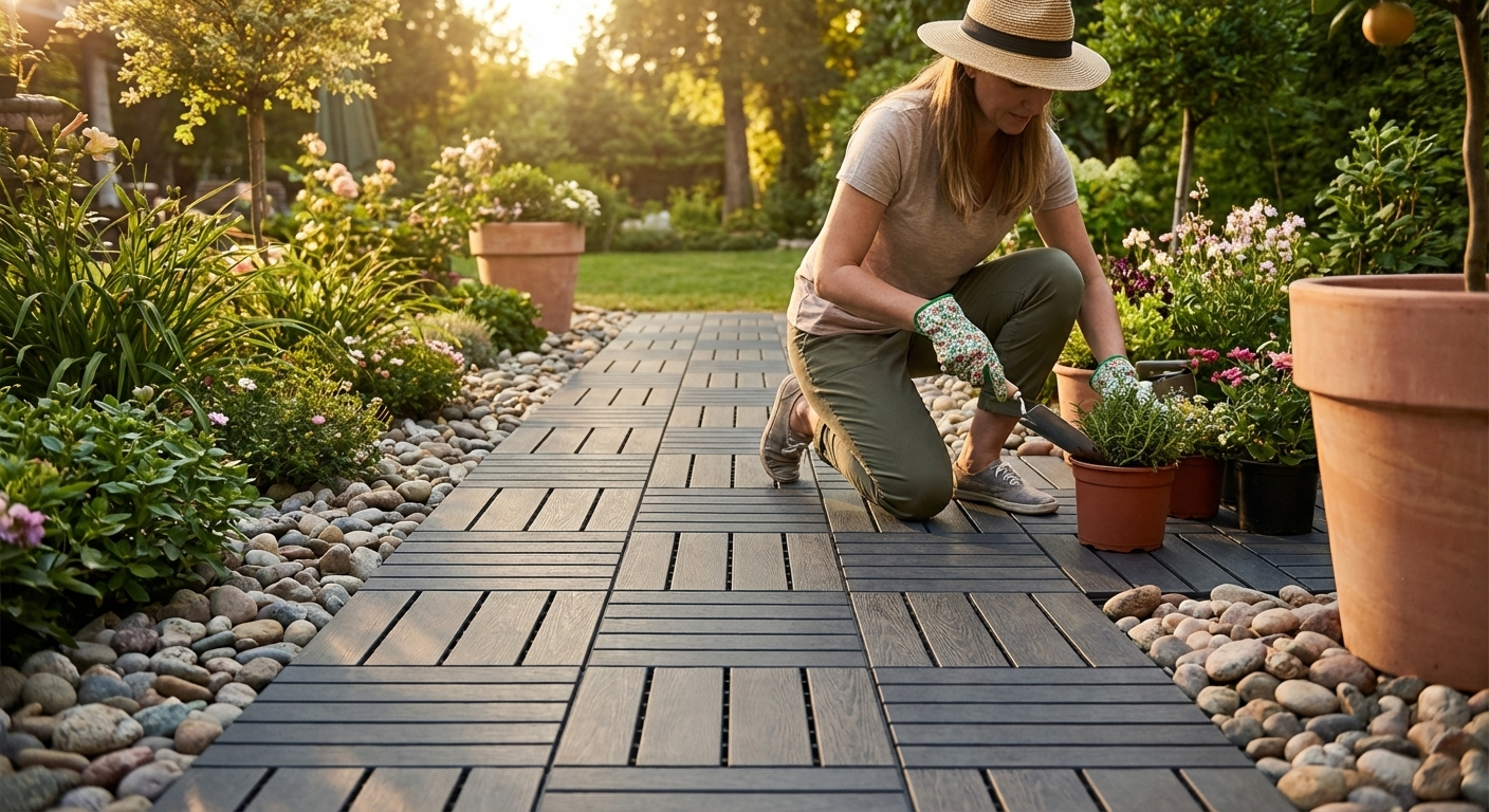 Anthracite Flooring PRO made from recycled PE - view 3