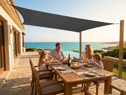 Anthracite sun shade sail 3x4m for outdoor use - product detail