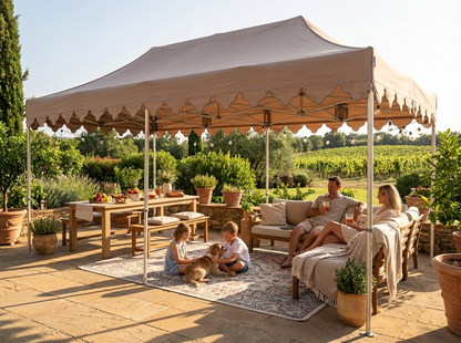 Pop Up Gazebo 3x6m in Latte with Steel Frame - view 3