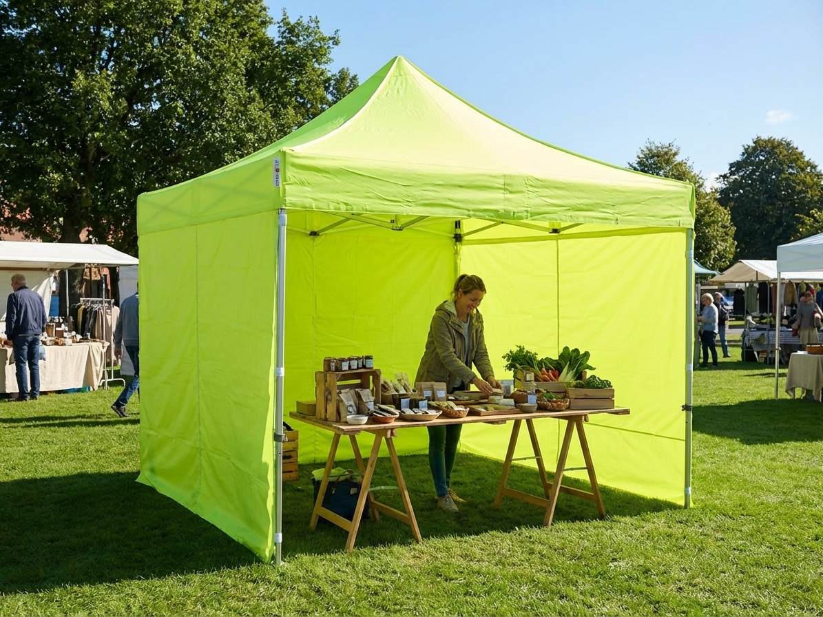 Neon Yellow Green Pop Up Gazebo for Outdoor Events