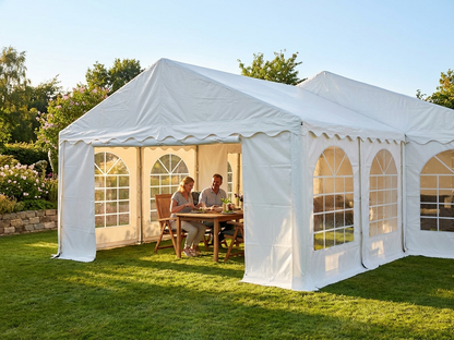 4m White CombiTent Extension with PVC and Steel Frame - view 3