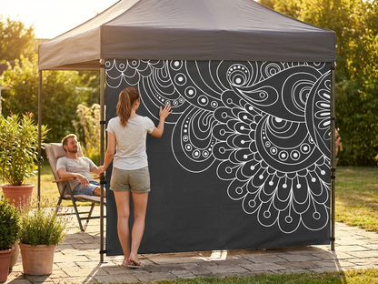 White printed sidewall 4m for outdoor events - view 3