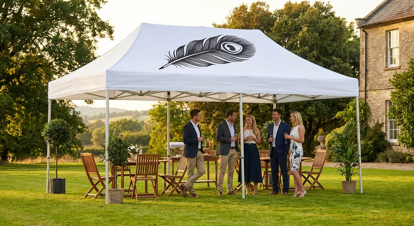4x8 m white pop-up gazebo with aluminium frame for outdoor events - view 3